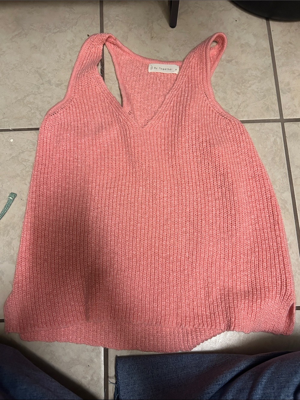 By Together Pink Knit Tank Top